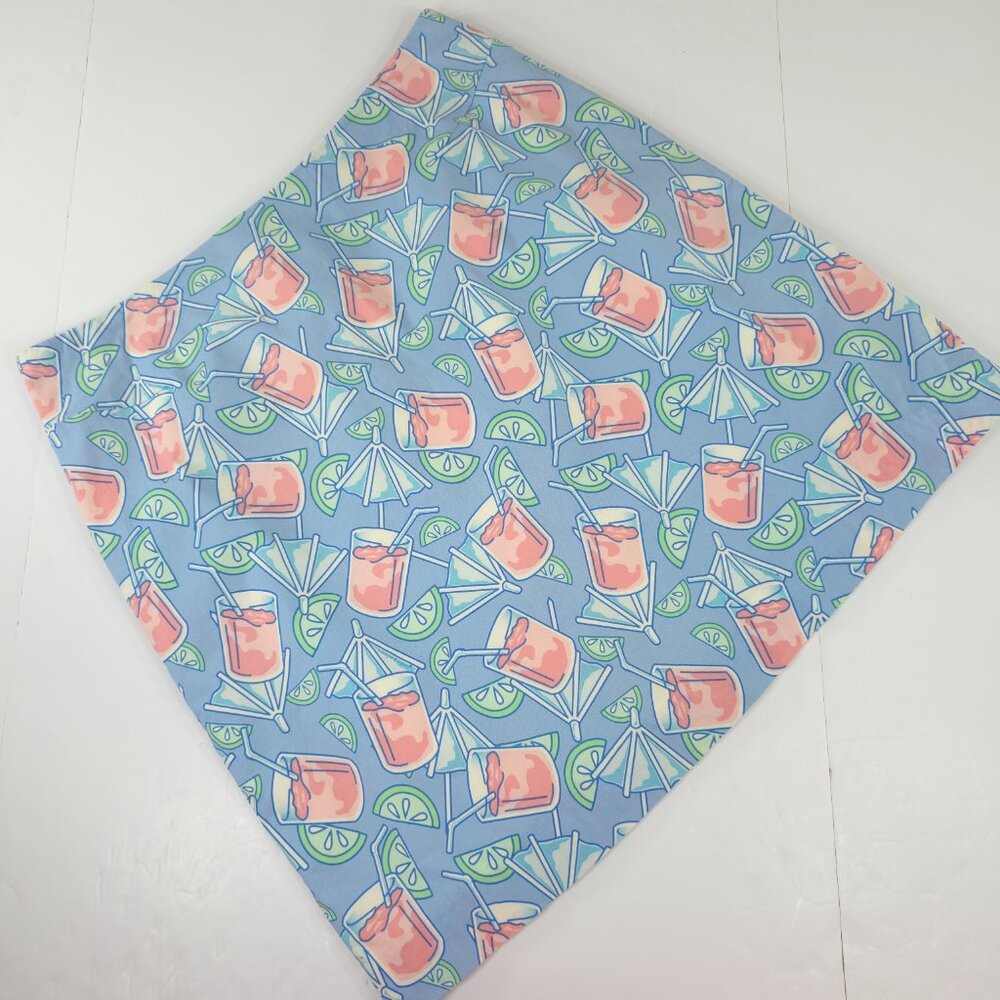VINEYARD VINES A-LINE SKIRT WOMEN'S SIZE 6 BLUE GREEN PINK COCKTAIL PRINT SUMMER